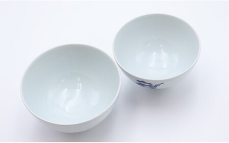 ロックが好きなあなたに♪ ハーモニーロックペア飯碗 しん窯・青花 A26-4
