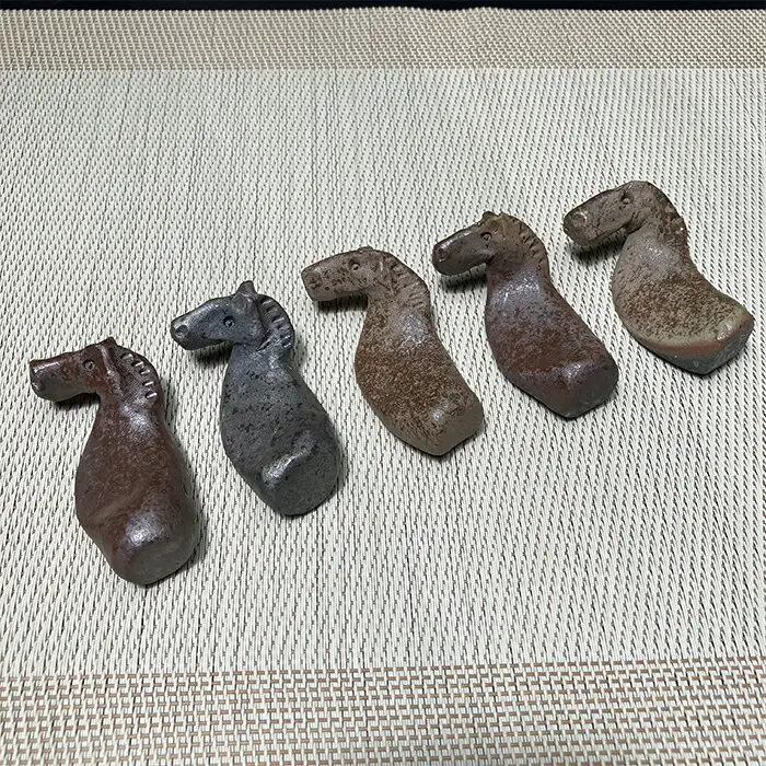 うまはしおき 5個組 アソート ｜ 箸置き 陶器 福島県