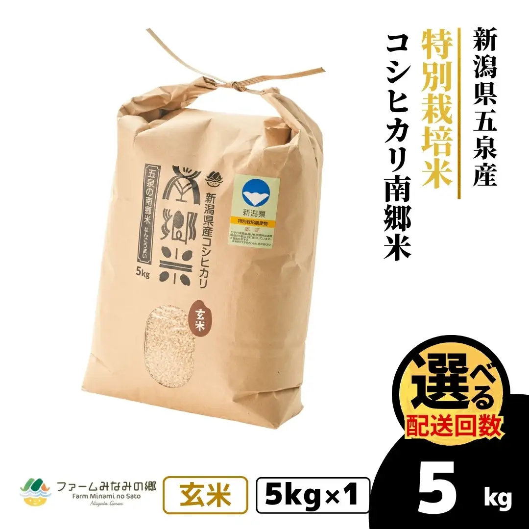 令和7年産 特別栽培 コシヒカリ 南郷米 玄米 5kg