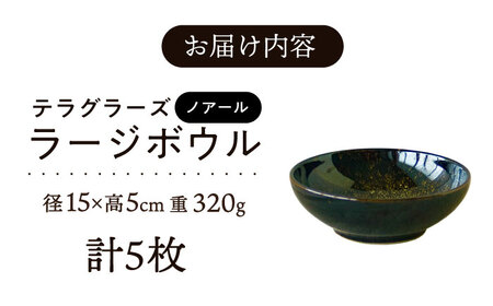 【美濃焼】 テラグラーズ ラージボウル ノアール 5客揃 瑞浪市 / アワサカ 食器 鉢 ボウル [AZAD003]