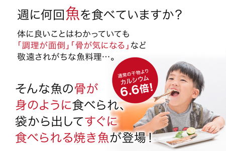 【醤油干し】丸ごと骨まで食べられる焼き魚 計3枚（3枚セット×1種）［A-088001_02］ 