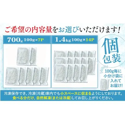【 しらす 】 釜揚げしらす 1.4kg