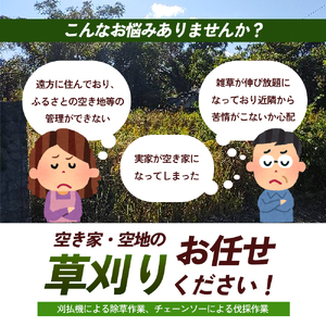 草刈サービス（空家、空地管理）300平米まで