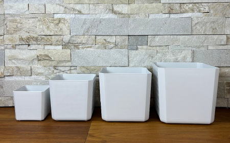 【エコ製品】トヨテックプランター 白 4サイズセット(4・5・6・6.5号)