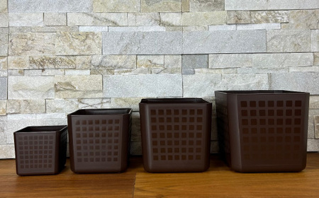 【エコ製品】トヨテックプランター 茶 4サイズセット(4・5・6・6.5号)