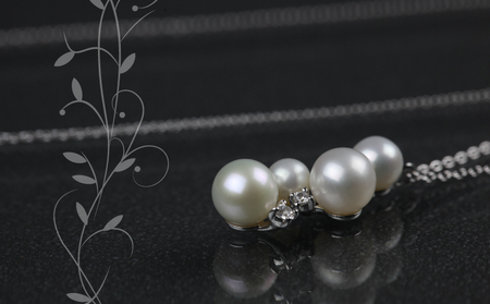 淡水 パール & 0.06ct ダイヤモンド ネックレス （RP-MN-0184） 鑑別書 保証書 ケース 付 ／ ジュエリー アクセサリー 宝石 ギフト プレゼント 贈り物 記念日 お祝い 誕生日 人気 高級 山梨県 西桂町【n0534_liz_C】