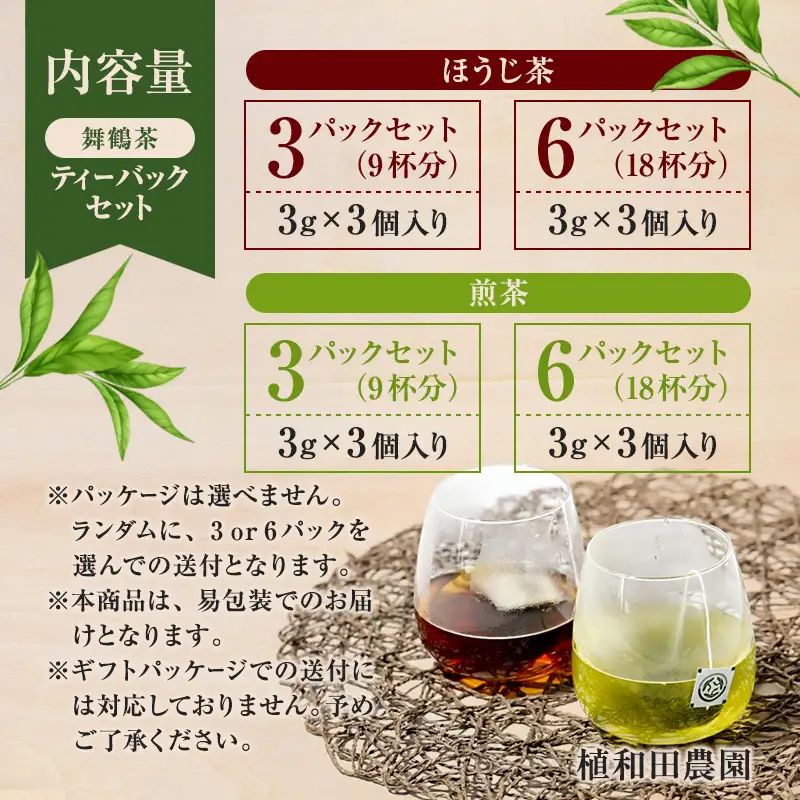 舞鶴茶 ティーバッグ みたらしちゃんギフト ほうじ茶 6パック（18杯分）