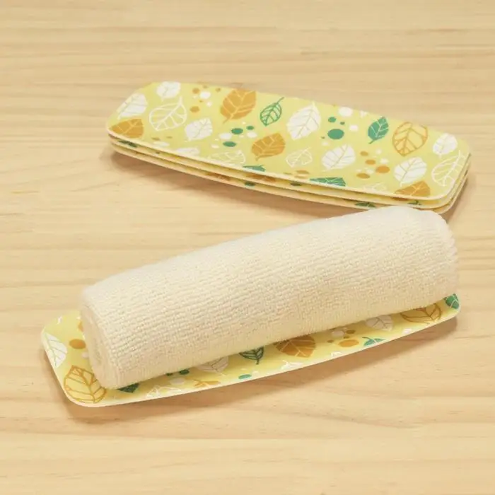 友禅和紙おしぼりトレー 5枚セット オータムリーフ イエロー タツクラフト 【Tk40】