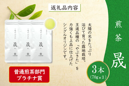 お茶 緑茶 煎茶 晟 70g×3本 [谷岩茶舗 宮崎県 日向市 452061612]