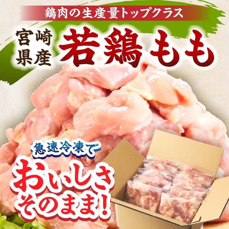 宮崎県産 若鶏切身もも肉 4.8kg（300g×16袋）【6か月定期便】_b0789_it_x2