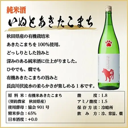 純米酒飲み比べセット(いぬとあきたこまち720ml×1本・ねこと朝日米720ml×1本)計2本_酒・アルコール  日本酒 sake サケ_【1535842】