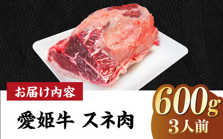 【冷凍】 牛肉 愛姫牛 スネ肉 600g（3人前） 牛肉 国産 牛肉 ブランド 牛肉 牛すね肉 [AGCC039] 牛肉 国産 牛肉 ブランド 牛肉 牛すね肉