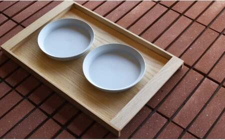 1616/ TY Round Deep Plate 200 Grey 2枚セット【1616/arita japan】有田焼 食器 器 皿 中皿 丸皿 ラウンド プレート グレー シンプル A25-600