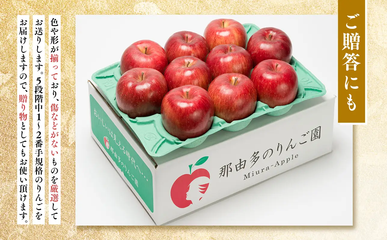 【レビューキャンペーン】【1~2月発送】贈答用シナノスイート約3kg（糖度証明書付き)　【青森県 平川市 那由多のりんご園】贈答 青森 青森県産 平川 りんご リンゴ 林檎 くだもの 果物 フルーツ 【hi-0005-040】