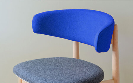 Round Chair ”Uuuh!”〈Blue〉 糸島市 / nomade design 椅子 クラフト [AIF011]