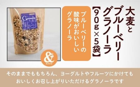 大麦とブルーベリーグラノーラ 5袋おまとめ グラノーラ