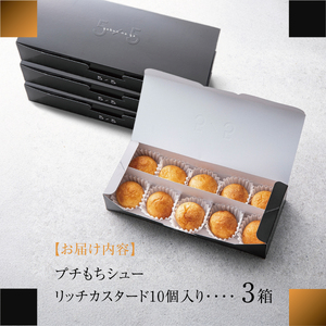 【一口の幸せ】プチもちシュー リッチカスタード 3箱  gobunnogo 5/5