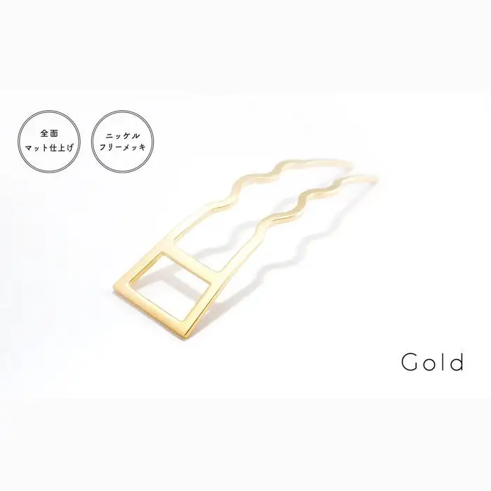 まるでジュエリー☆かんざし　Basic Square　ゴールドメッキ