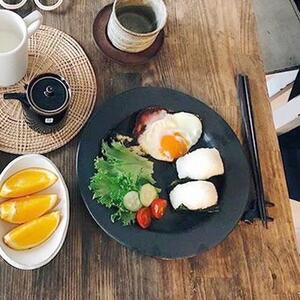 信楽焼 陶（黒）パスタ皿 ワンプレート皿