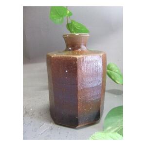 【信楽焼】面取花入れ　花入　花器　花瓶　nha-034