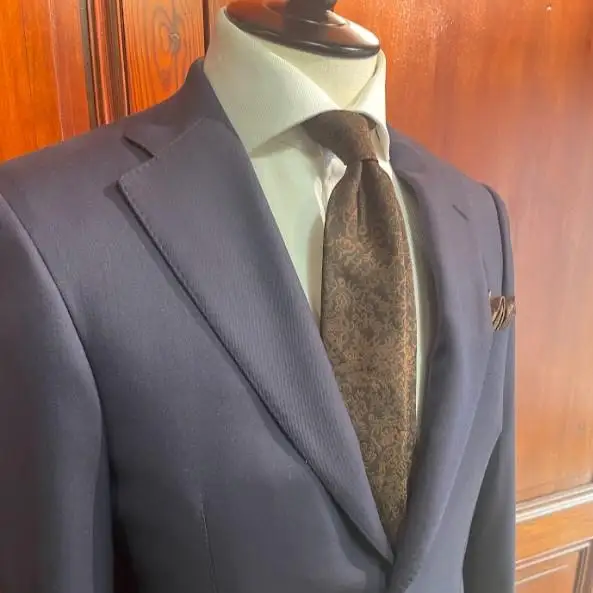 【美濃利】Makuakeで大好評！西陣織と京友禅が織りなす京都のネクタイ《ブラウン》