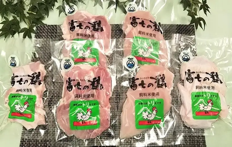 0011-38-04 静岡県産銘柄鶏 「富士の鶏」 正肉 (もも肉・むね肉 各2枚) & 手羽 (手羽先・手羽元 各4本) セット