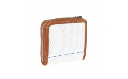 L型ファスナー財布（ホワイト）UPCYCLE LAB G-123 SDGs リサイクル アップサイクル
