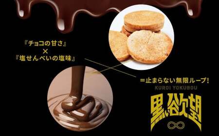 お菓子 チョコ × 塩せんべい 「黒い欲望」（39g）15袋セット