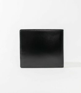 キプリス本革製コードバンｘシラサギレザーカード札入れ　ブラック：ブラックｘネイビー 【kt026-012-2】