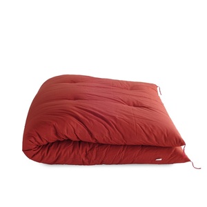 GOTS認証　オーガニックコットン100％　敷布団　ダブルサイズ　カラー：Kuriume Red　