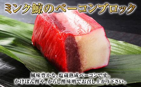【7営業日以内発送】くじら ベーコンブロック 100g×4個セット 鯨 クジラ おつまみ 長崎