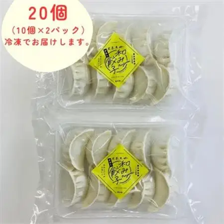【岩泉黒豚 和み餃子】岩手県岩泉町産 龍泉洞黒豚使用の手包み餃子 20個_惣菜・加工品 餃子  ぎょうざ ギョウザ_【配送不可地域：離島】【1540553】