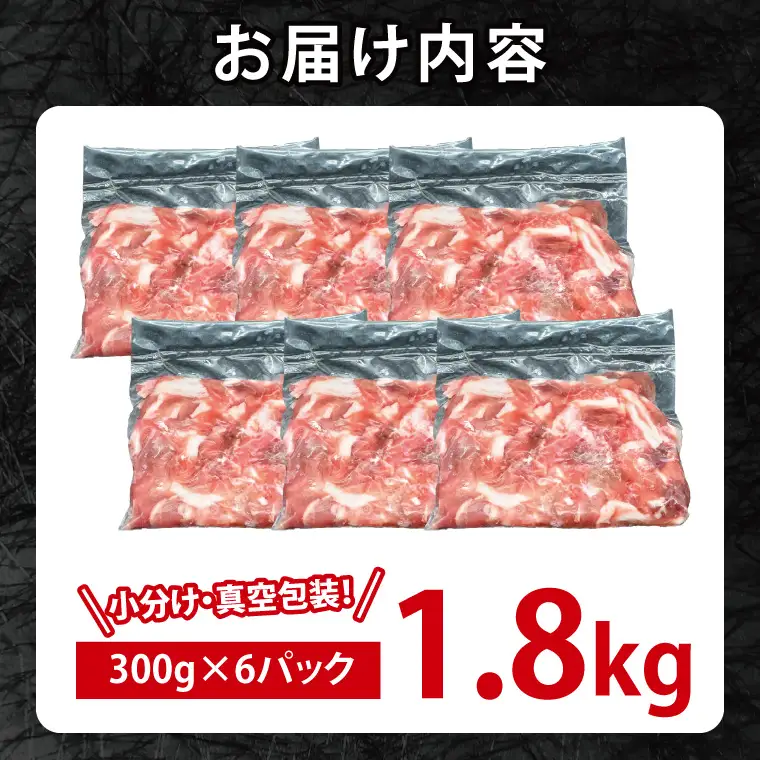 豚肉 切り落とし 1.8kg  ( 茨城県共通返礼品・茨城県産 ) _CY048