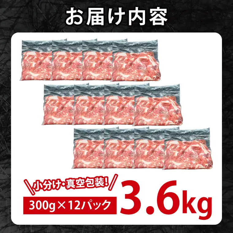 豚肉 切り落とし 3.6kg  ( 茨城県共通返礼品・茨城県産 ) _CY051