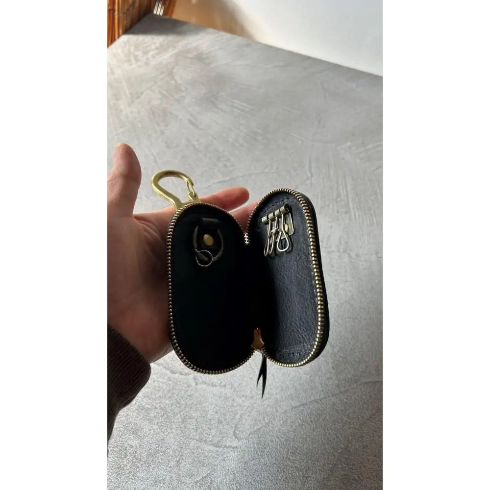 ラウンドファスナーキーケース【ブラック】