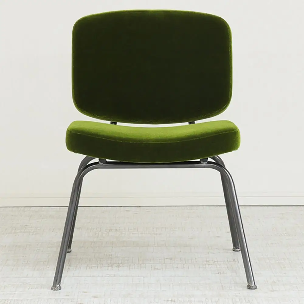 アイアンモケットダイニングチェア【グリーン】
