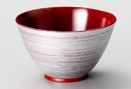 銀刷毛多用大椀　吟朱　φ14×8.4cm 食洗機・レンジ対応