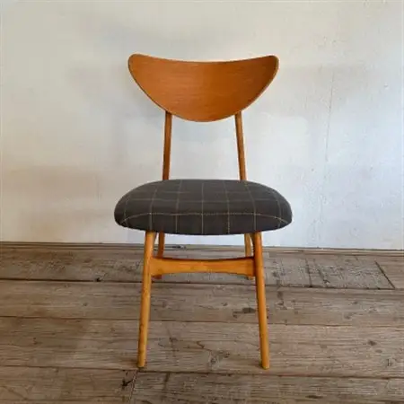 Karl Dining Chair リボン グレー ミディアムブラウンフレーム【SWOF】_雑貨・日用品 椅子・チェア・ソファ 家具・インテリア _【1539049】