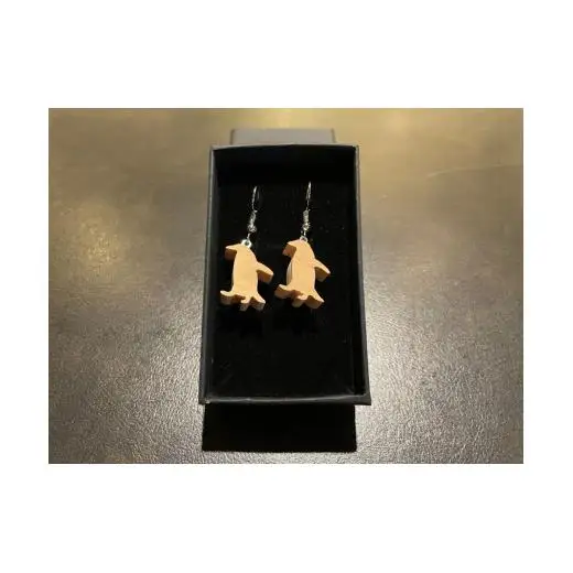 にいみのひのき ピアス（ペンギン）イヤリングに変更可