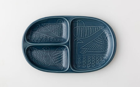 【波佐見焼】bird プレート 2点セット（藍×緑） 【アイユー】[UA39]