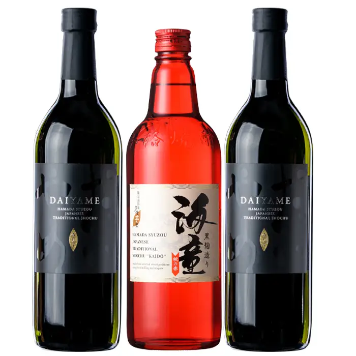 芋焼酎 「だいやめ」720ml 2本「海童 祝いの赤」720ml 1本 四合瓶 3本セット 25度 【00-023-11】