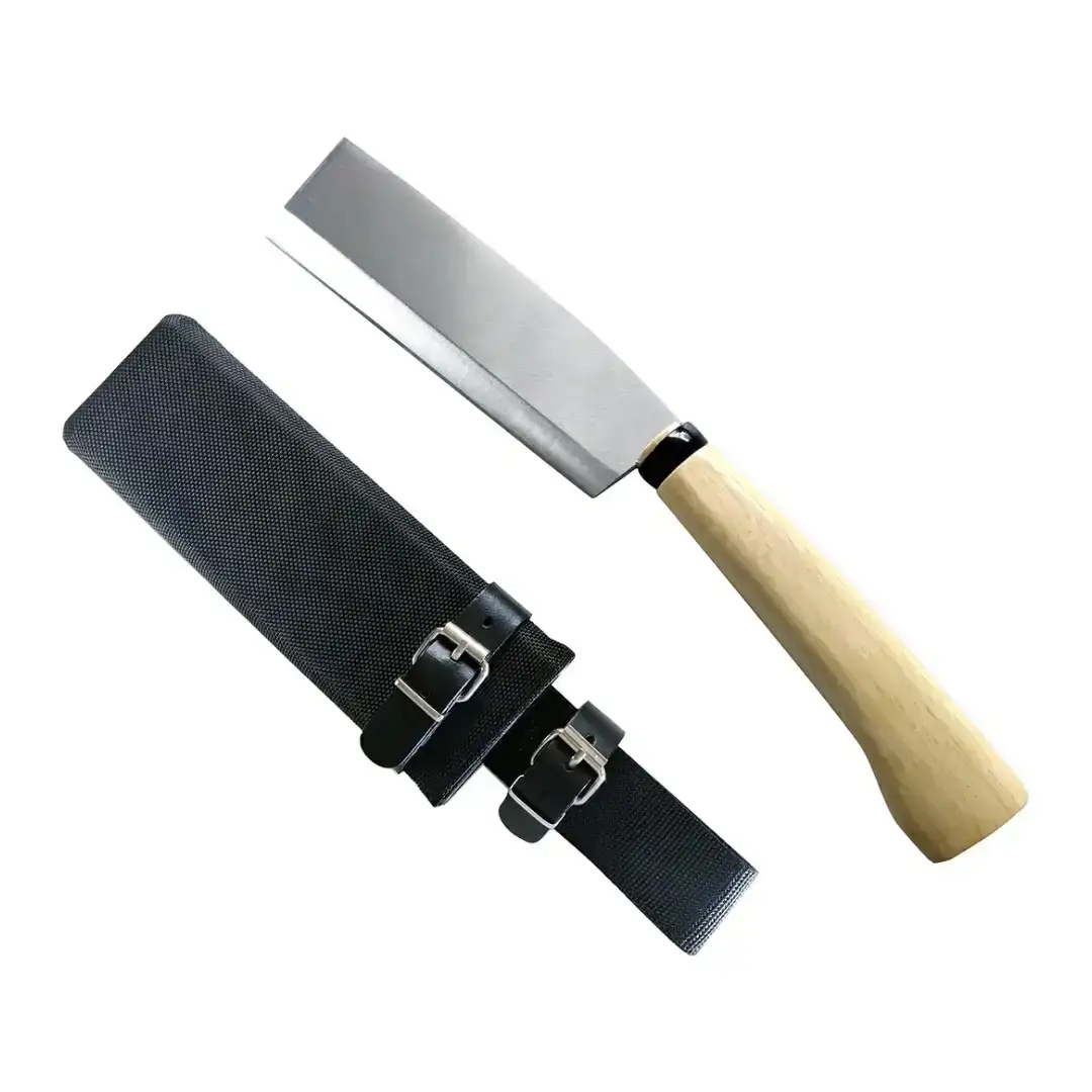 [冒険倶楽部] 菊國廣 薪割り鉈 両刃 165mm AY-128 ナタ 薪割り ケース付き キャンプ用品 アウトドア用品  【026S037】