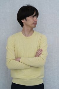 カシミヤ ニット セーター度詰 カシミヤ（L.イエロー）男性用サイズ:LL(46)≪白田のカシミヤ≫ 