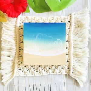 海のインテリアアートパネル étude オーシャンブルー(15cm × 15cm)