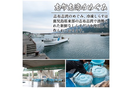 【22517】鹿児島県産生しらす(冷凍)計1kg(100g×10パック) 獲れたてしらすを急速冷凍！鮮度抜群なしらすをご家庭で気軽に！【東串良町漁業協同組合】