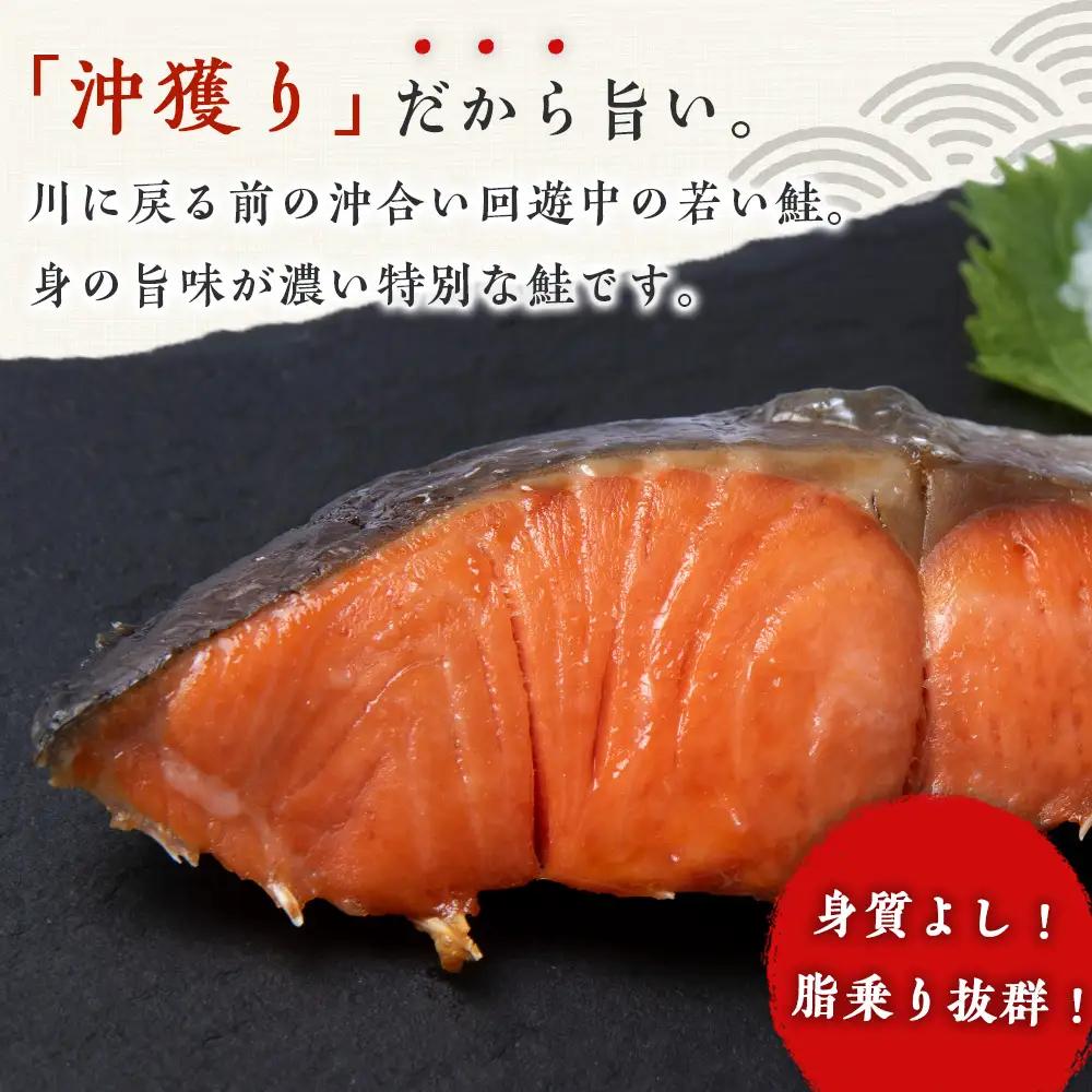 沖捕り紅鮭切身(3切×6パック)と紅鮭明太(3切×6パック)食べ比べセット 計36切 AQ074
