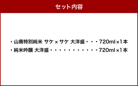 大洋盛 セット SJG（720ml 飲み比べ 2本セット）1009005 大洋酒造 サケ×サケ大洋盛 　純米吟醸　大洋盛 日本酒 お酒 酒