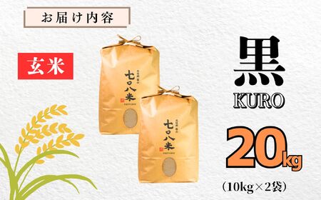 玄米 【20kg】 令和7年産 コシヒカリ 長野県産【708米 黒】7-37