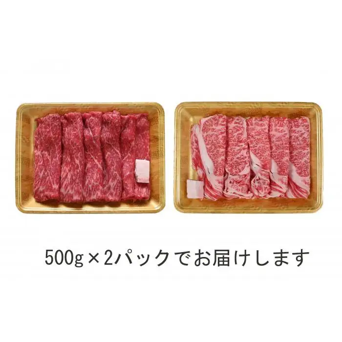 一頭買い 神戸牛 霜降り肩ロース+プレミアム赤身 すき焼きセット 1kg 【神戸キングミート】