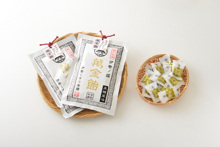 1633　萬金飴10袋　黒飴 のど飴 伊勢伝統 薬用植物 ギフト 贈り物 冠婚葬祭